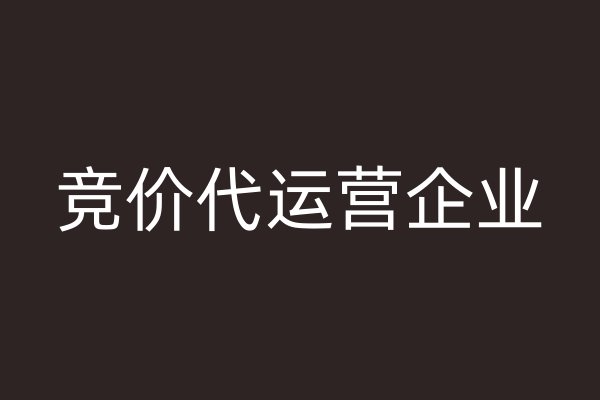 竞价代运营企业