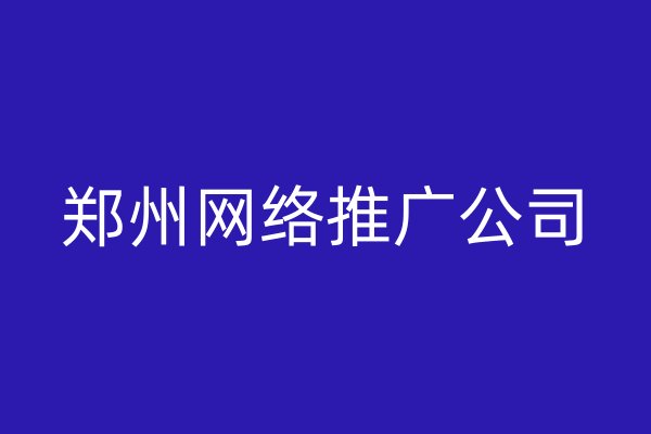 郑州网络推广公司