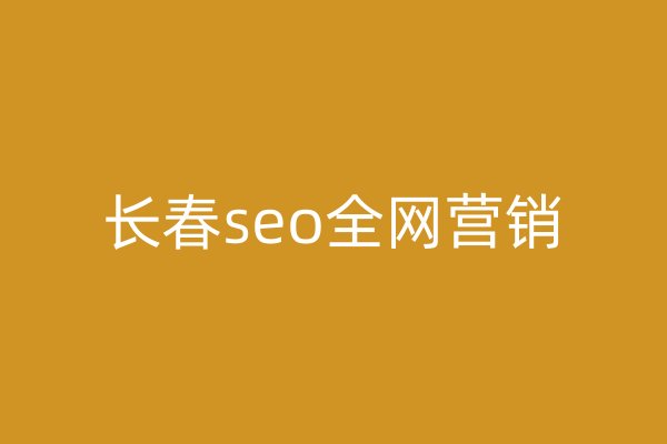 长春seo全网营销
