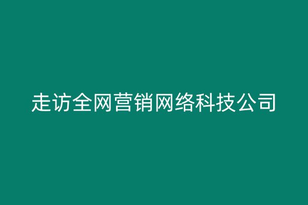 走访全网营销网络科技公司