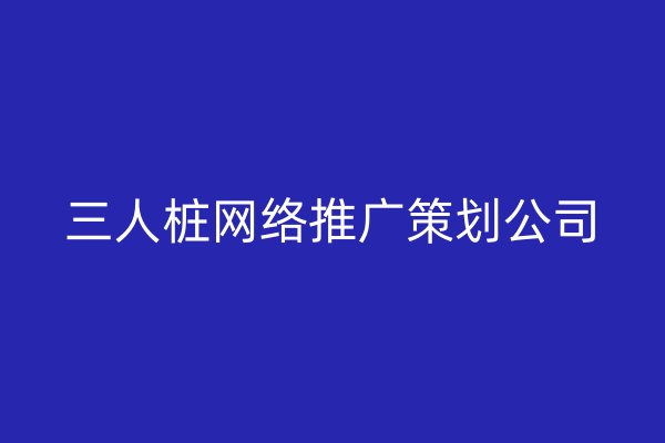 三人桩网络推广策划公司