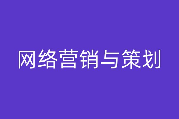 网络营销与策划