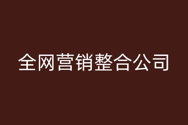 全网营销整合公司